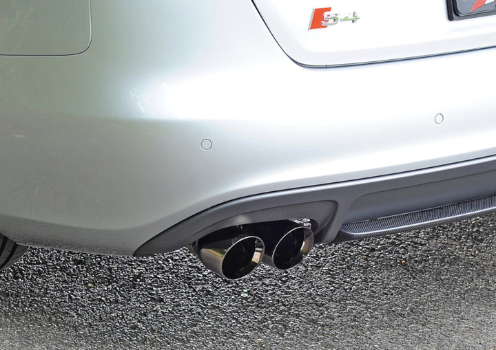 AWE Tuning Audi B8 / B8.5 S4 3.0T Touring Edition Exhaust - Diamond Black Tips (90mm) - Bull Strap