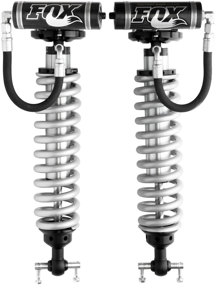 Fox 07+ Chevy 1500 2.5 Factory Series 4.4in. Remote Reservoir Coilover Shock Set / 0-2in. Lift - Bull Strap