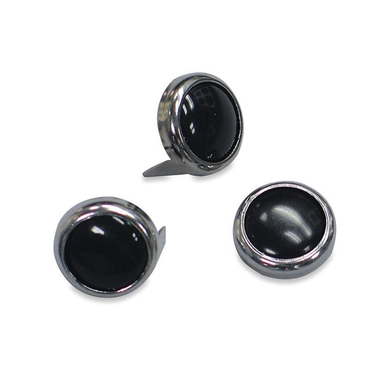 Mustang Studs 12.5mm (Bag of 10) - Black - Bull Strap