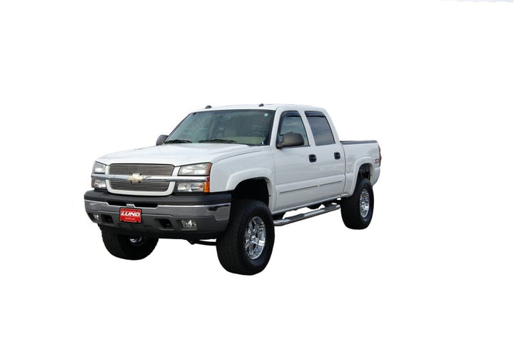 AVS 02-06 Cadillac Escalade EXT Ventvisor In-Channel Front & Rear Window Deflectors 4pc - Smoke - Bull Strap