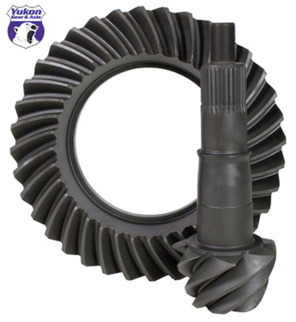 Yukon Gear High Performance Gear Set For Ford 8.8in Reverse Rotation in a 4.11 Ratio - Bull Strap