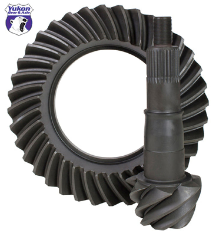 Yukon Gear High Performance Gear Set For Ford 8.8in Reverse Rotation in a 4.11 Ratio - Bull Strap