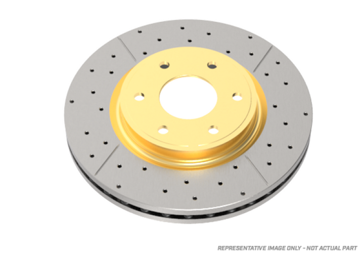 DBA 02-09 Subaru WRX STi/2017 BRZ w/Perf Pkg. 10 Hole Front Drilled & Slotted Street Series Rotor - Bull Strap