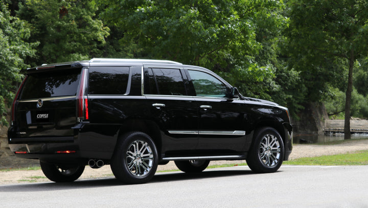 Corsa 2015-2020 GMC Yukon Denali 6.2L V8 Single Side Exit Cat-Back Exhaust w/ Polished Tips - Bull Strap
