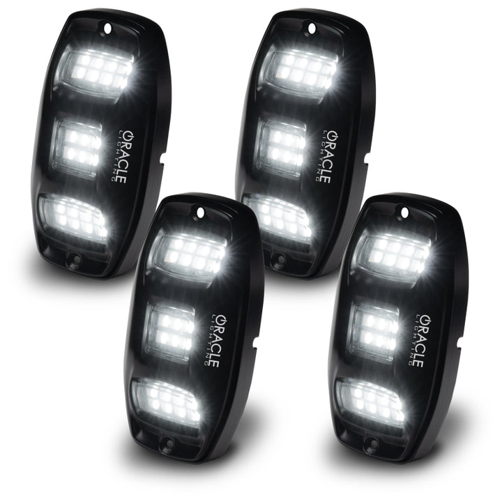 Oracle Underbody  RGB+W Wheel Well Rock Light Kit - 4 PCS - ColorSHIFT - Bull Strap