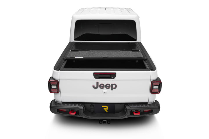 UnderCover 2020 Jeep Gladiator 5ft Ultra Flex Bed Cover - Matte Black Finish - Bull Strap