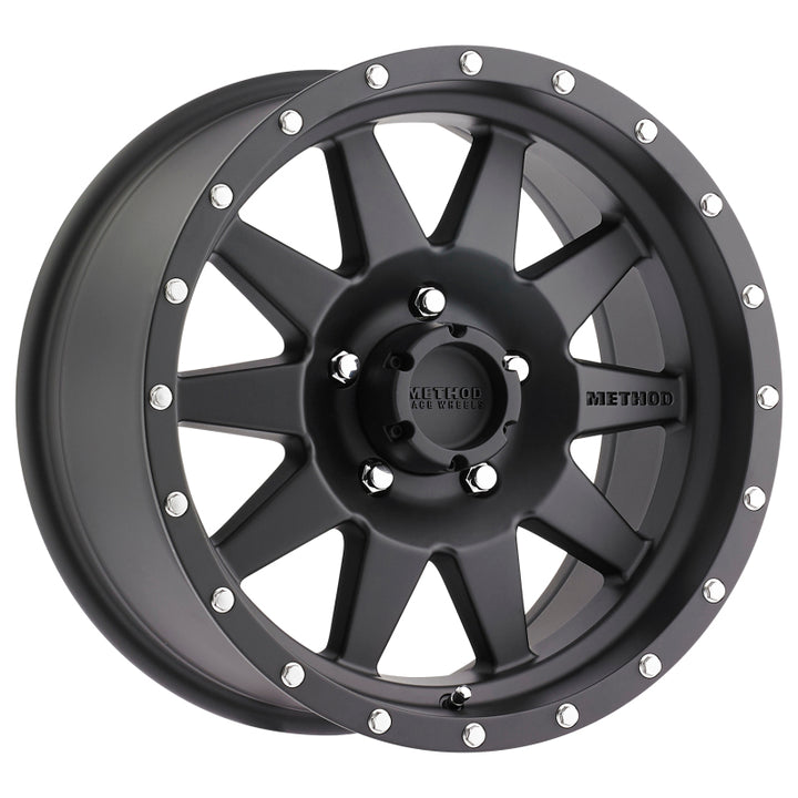 Method MR301 The Standard 15x7 -6mm Offset 5x4.5 83mm CB Matte Black Wheel - Bull Strap