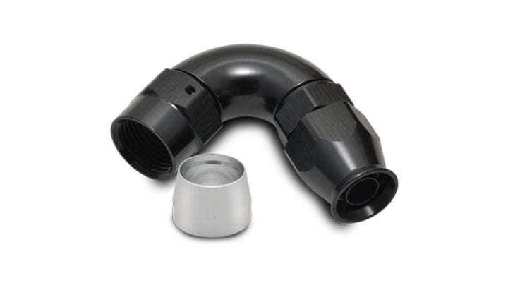Vibrant -10AN 120 Degree Hose End Fitting for PTFE Lined Hose - Bull Strap