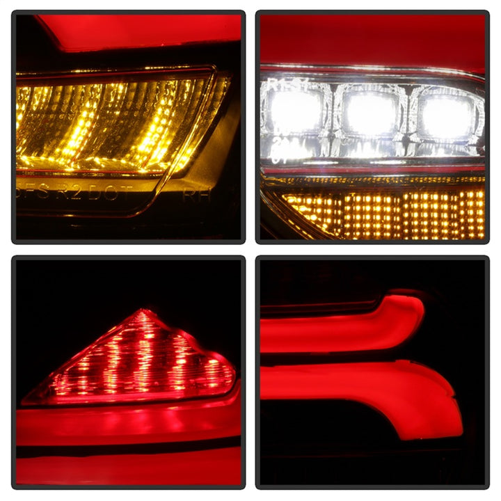 Spyder 15-17 Ford Focus Hatchback LED Tail Lights w/Indicator/Reverse - Black (ALT-YD-FF155D-LED-BK) - Bull Strap