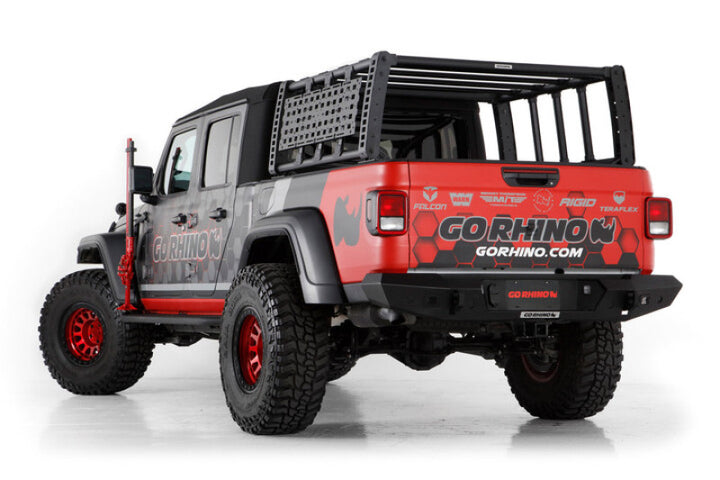 Go Rhino 19-21 Jeep Gladiator XRS Overland Xtreme Rack - Black - Bull Strap