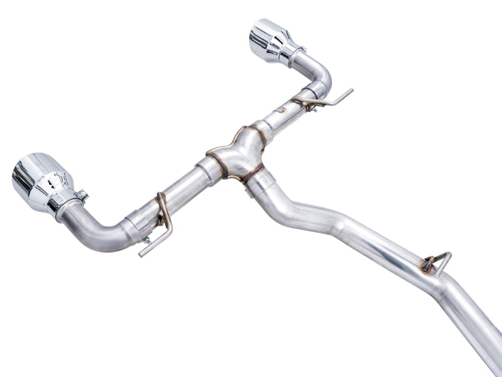 AWE Subaru BRZ/ Toyota GR86/ Toyota 86 Track Edition Cat-Back Exhaust- Chrome Silver Tips - Bull Strap