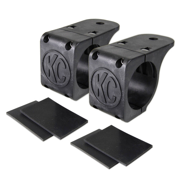 KC HiLiTES Universal Tube Clamp Light Mount Bracket Set / 1.75in. to 2in. Bar (Pair) - Bull Strap
