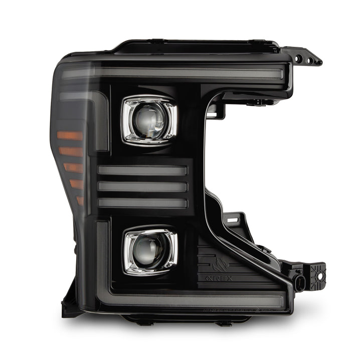 AlphaRex 20-22 Ford F150 Pro-Series Projector Headlights Black w/ Activation Light / Seq. Sig. / DRL - Bull Strap