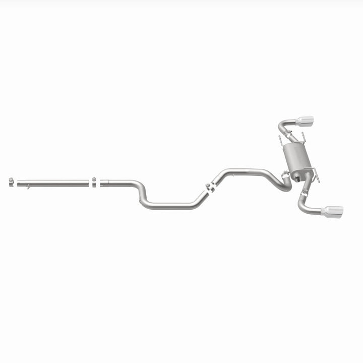 MagnaFlow 10-12 Mazda 3 L4 2.5L Hatchback Split Rear Exit Stainless Cat Back Performance Exhaust - Bull Strap