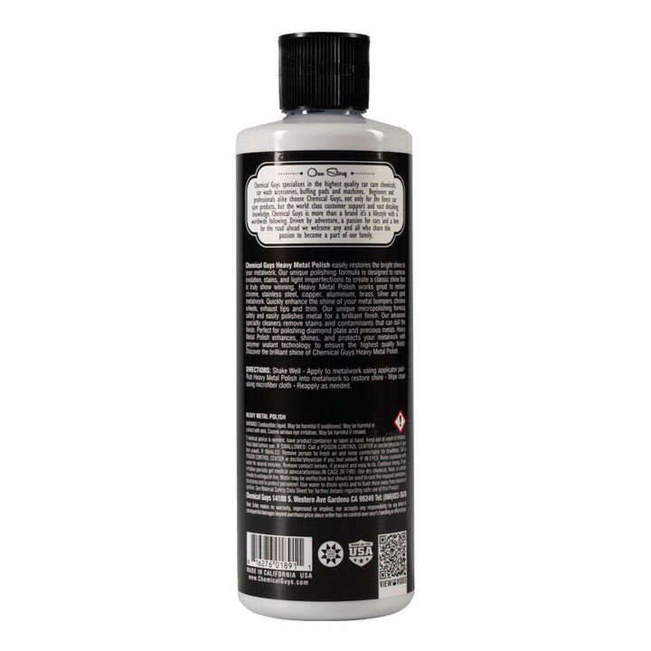 Chemical Guys Heavy Metal Polish - 16oz - Bull Strap