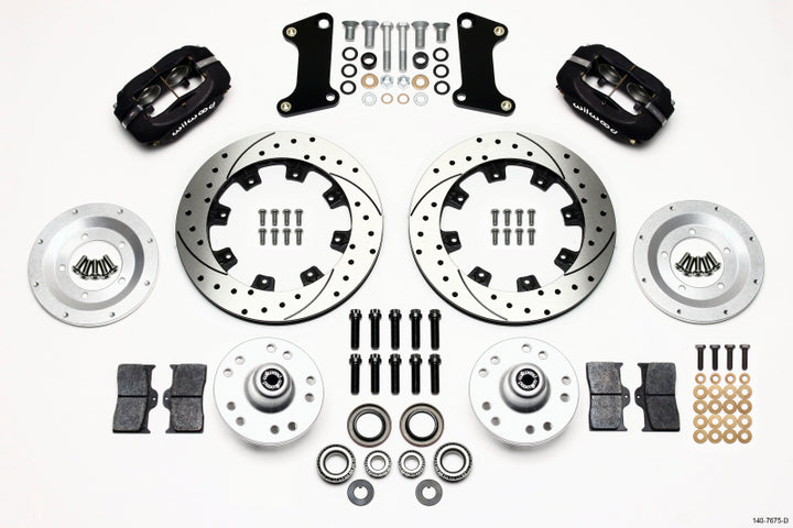 Wilwood Forged Dynalite Front Kit 12.19in Drilled 67-69 Camaro 64-72 Nova Chevelle - Bull Strap