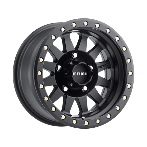 Method MR304 Double Standard 15x8 -24mm Offset 5x4.5 83mm CB Matte Black Wheel - Bull Strap