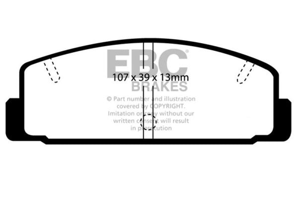 EBC 03-04 Mazda Protege 2.0 Turbo (Mazdaspeed) Yellowstuff Rear Brake Pads - Bull Strap