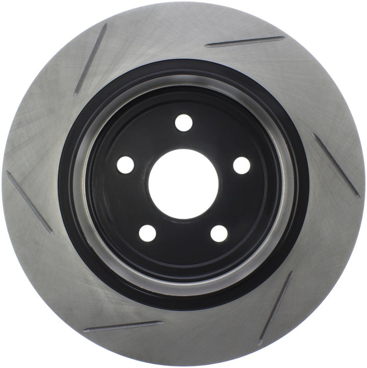 StopTech 12-13 Jeep SRT8 Rear Left Slotted Sport Brake Rotor - Bull Strap