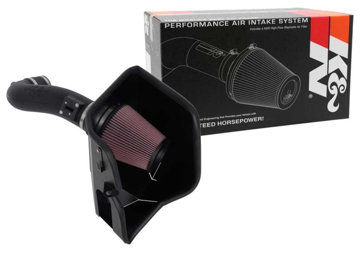 K&N 2019+ Chevrolet 1500 5.3L / 6.2L V8 F/I AirCharger Performance Intake System - Bull Strap