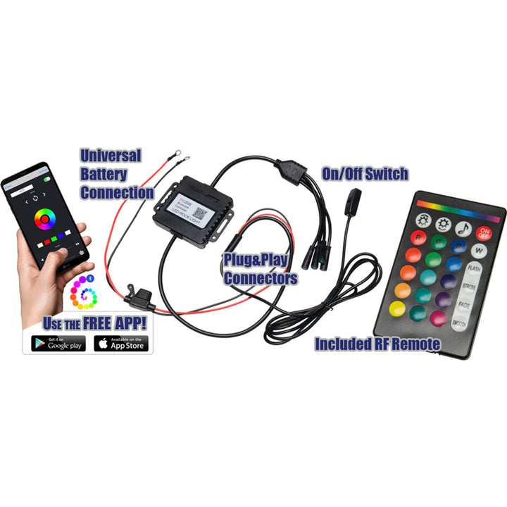 ORACLE Lighting LED Illuminated Wheel Rings - ColorSHIFT RGB+W - Bull Strap