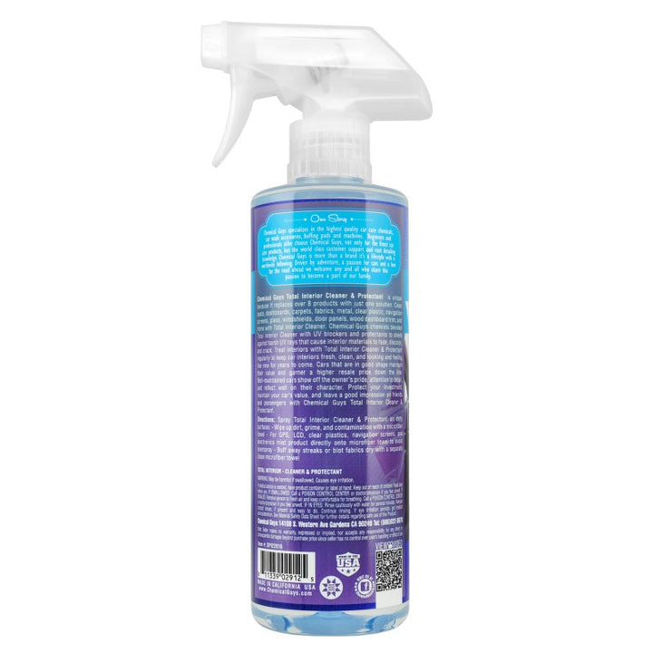 Chemical Guys Total Interior Cleaner & Protectant - 16oz - Bull Strap