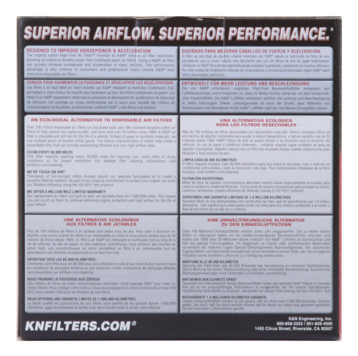 K&N Custom Round Racing Assembly Red 4.5in ID / 5.875in OD / 1.75in Height - Bull Strap