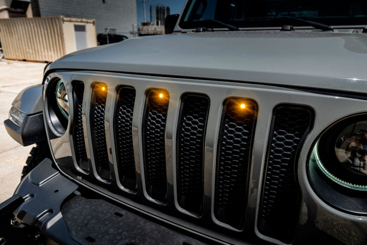 Oracle Pre-Runner Style LED Grille Kit for Jeep Wrangler JL - Amber - Bull Strap