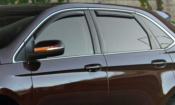 AVS 11-15 Kia Optima Ventvisor In-Channel Front & Rear Window Deflectors 4pc - Smoke - Bull Strap