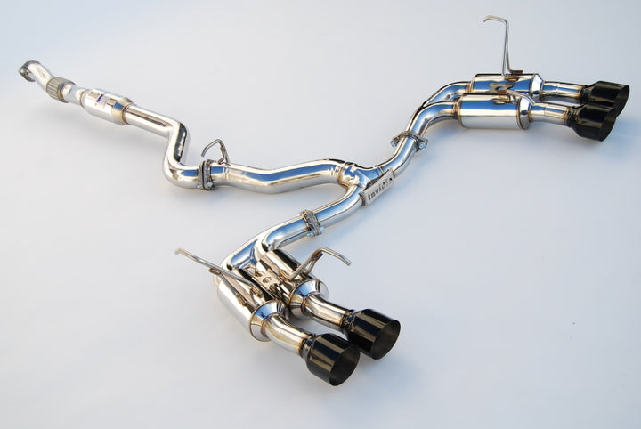 Invidia 2015+ Subaru WRX / STI Gemini/R400 Single Layer Quad Black Tip Cat-Back Exhaust - Bull Strap