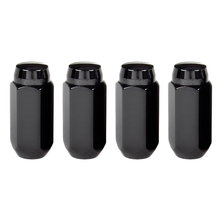 McGard Hex Lug Nut (Cone Seat) M14X1.5 / 22mm Hex / 1.945in. Length (4-Pack) - Black - Bull Strap