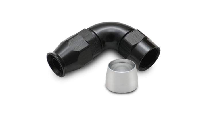 Vibrant 90 Degree High Flow Hose End Fitting for PTFE Lined Hose -16AN - Bull Strap