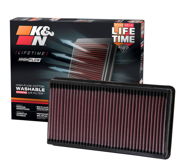 K&N 99-03 Ford F Series PickUp 7.3L V8 TD Drop In Air Filter - Bull Strap