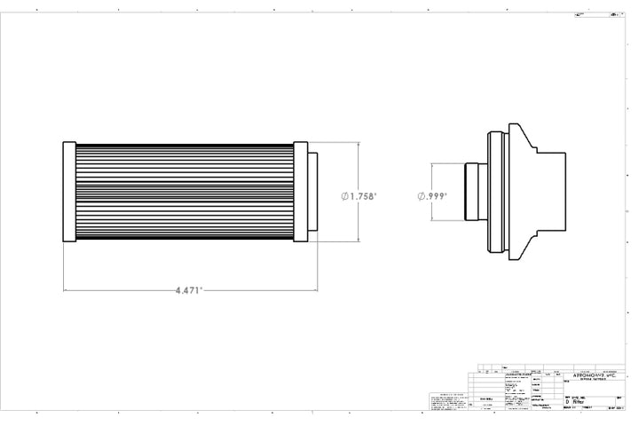 Aeromotive In-Line Filter - (AN-12 ORB) 10 Micron Microglass Element - Bull Strap