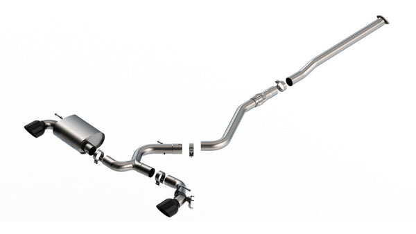 Borla 22-23 Hyundai Kona N 2.0L 4 CYL. Turbo AT/MT ATAK Catback Exhaust Black Chrome - Bull Strap