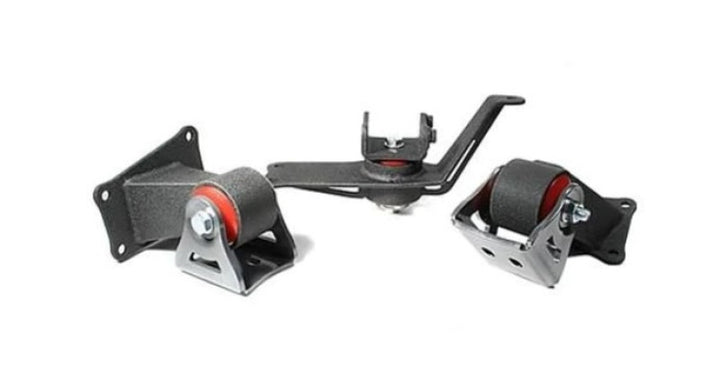 Innovative 00-09 Honda S2000 F-Series Black Steel Mounts 75A Bushings - Bull Strap