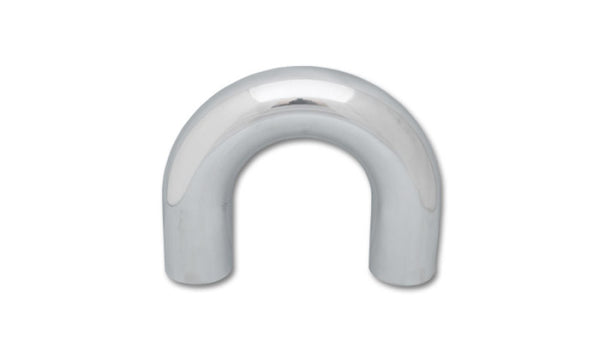 Vibrant 4in O.D. Universal Aluminum Tubing (180 degree Bend) - Polished - Bull Strap