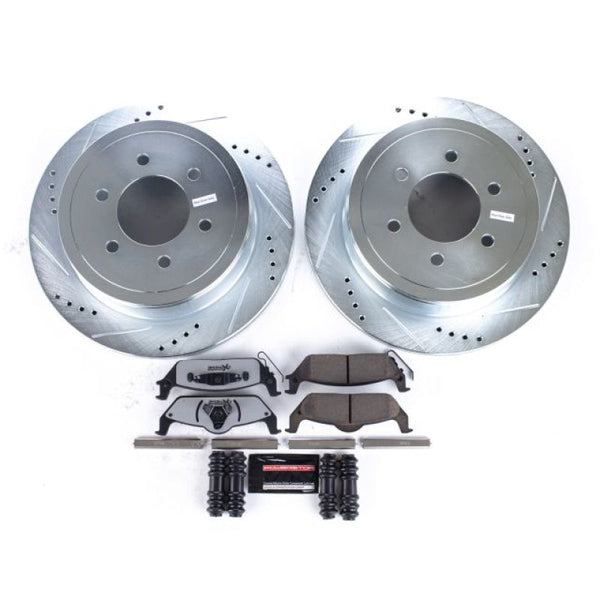 Power Stop 04-11 Ford F-150 Rear Z36 Truck & Tow Brake Kit - Bull Strap
