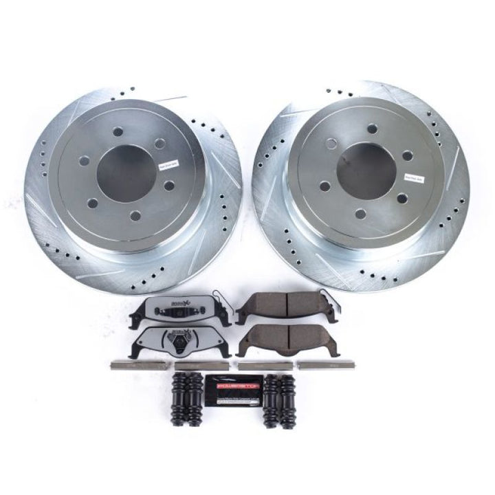 Power Stop 04-11 Ford F-150 Rear Z36 Truck & Tow Brake Kit - Bull Strap
