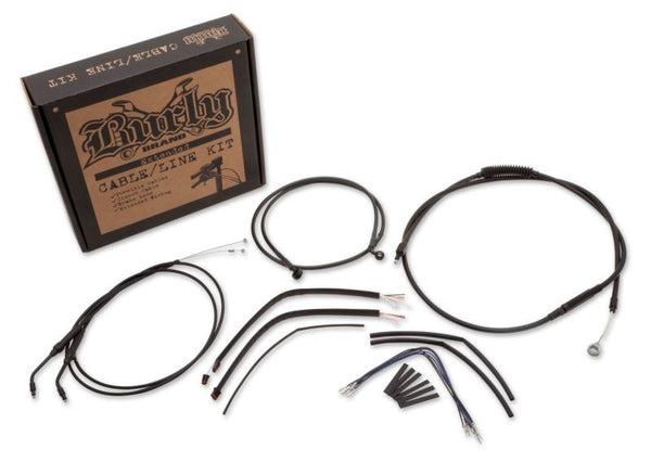 Burly Brand Control Kit 12in Bagger Ape - Black - Bull Strap