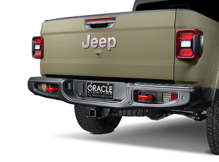 Oracle Rear Bumper LED Reverse Lights for Jeep Gladiator JT - 6000K - Bull Strap