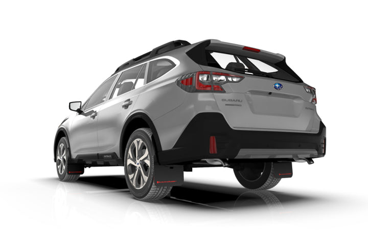 Rally Armor 20-25 Subaru Outback Black UR Mud Flap w/Grey Logo - Bull Strap
