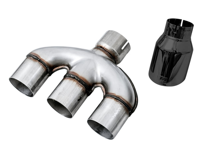 AWE Tuning 2016+ Honda Civic Si Touring Edition Exhaust w/Front Pipe & Triple Diamond Black Tips - Bull Strap