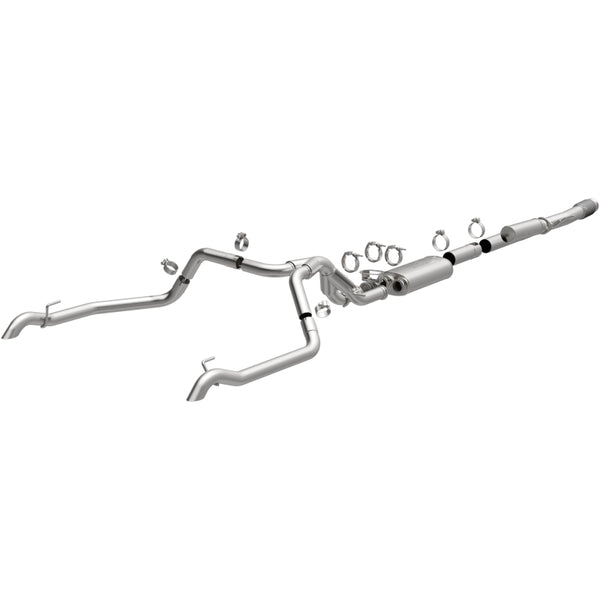 MagnaFlow 24-25 Chevrolet/GMC Silverado/Sierra 1500 ZR2/AT4X Overland Series Cat-Back Exhaust System - Bull Strap