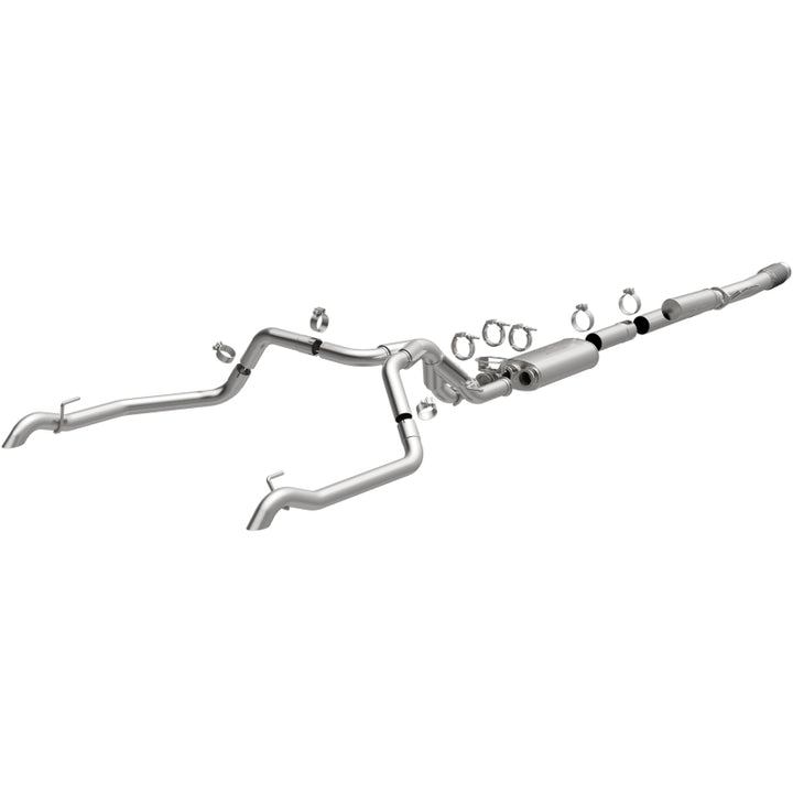 MagnaFlow 24-25 Chevrolet/GMC Silverado/Sierra 1500 ZR2/AT4X Overland Series Cat-Back Exhaust System - Bull Strap