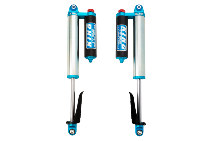 King Shocks 2020+ Jeep Gladiator Rear 2.5 Dia Piggyback Res Shock for 2.5in-5in Lift w/Adj (Pair) - Bull Strap