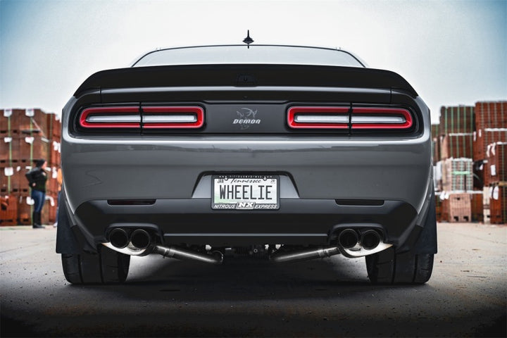 Corsa 15-23 Challenger SRT/Hellcat/Demon/Redeye 2.75in Valved CB DRE w/ Twin 3.5in Pol Blk PVD Tips - Bull Strap