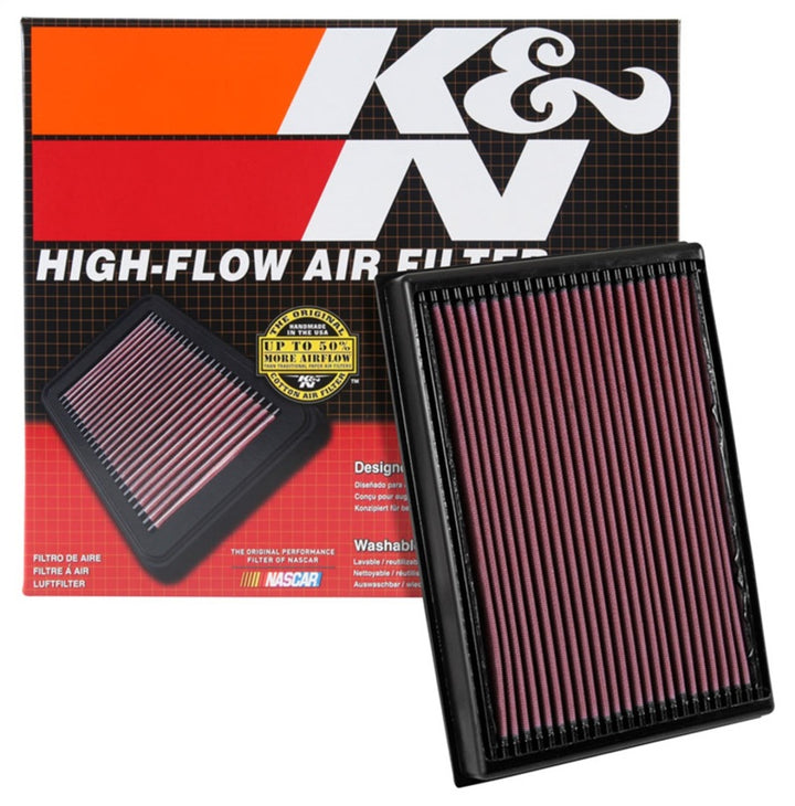 K&N 2016 Nissan Titan XD V8-5.0L Replacement Drop In Air Filter - Bull Strap