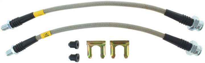 StopTech 89-98 Nissan 240SX (300ZX Upgrade) Rear Stainless Steel Brake Lines - Bull Strap