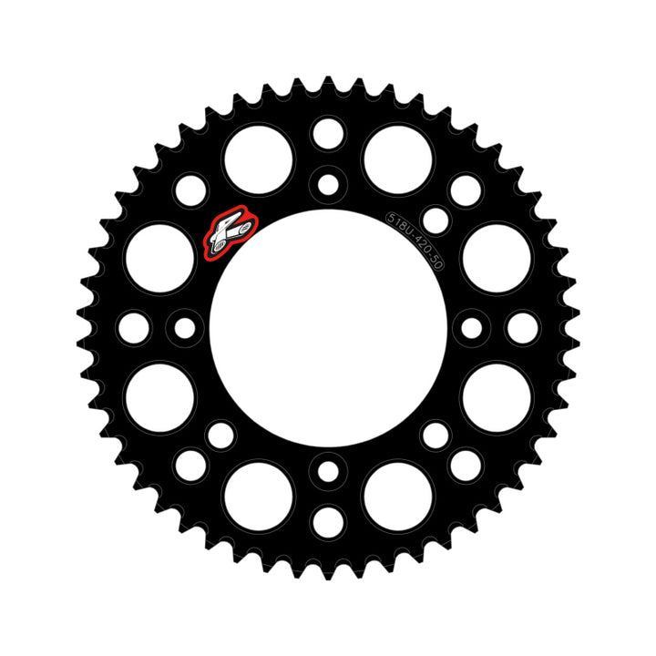 Renthal 2025 KTM 65 Rear Chain Wheel - Black 420-48GP Teeth - Bull Strap
